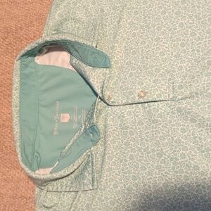 Hickey Freeman Golf green floral print performance fabric size XL